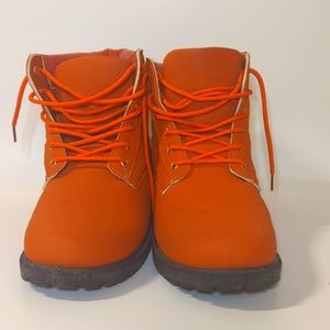 Coral Orange Winter Boots